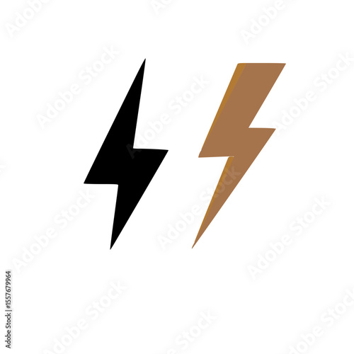 Flash symbol- lighting bolts design for energy, power, and technology.