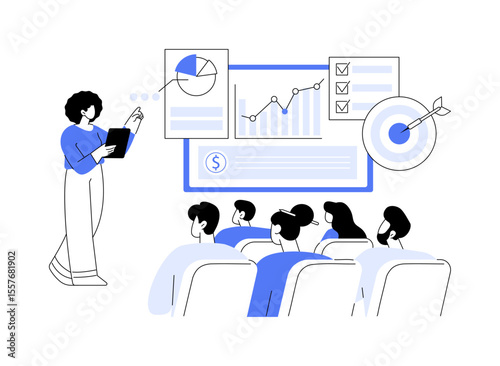 Project closure isolated cartoon vector illustrations.