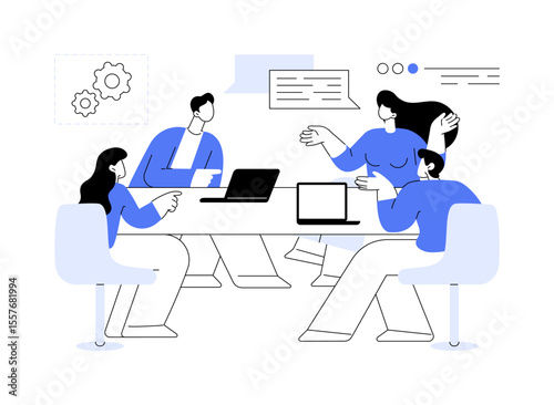 Focus groups isolated cartoon vector illustrations.