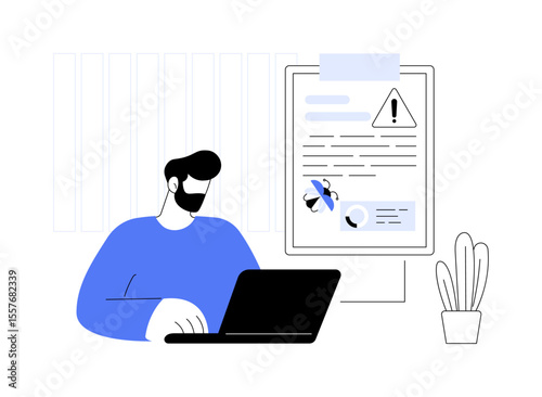 Bug report isolated cartoon vector illustrations.