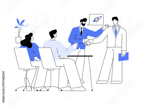 Become a team leader isolated cartoon vector illustrations.