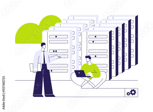 Cloud reliability engineer abstract concept vector illustration.