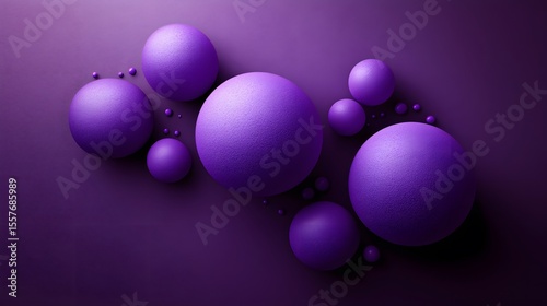 Abstract Purple 3D Spheres Background Texture Design