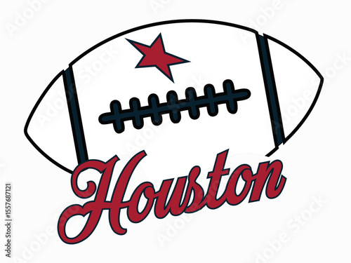 Houston Cheer Vector, Houston Football Mascot.Cheerleader Football 