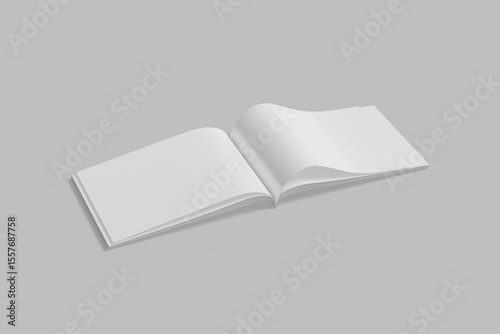 open landscape magazine for mockup