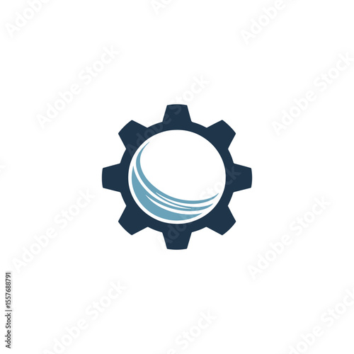 Unique gear logo Modern and minimalist vector and abstract logo