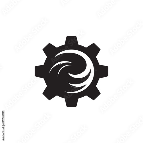 Unique gear logo Modern and minimalist vector and abstract logo