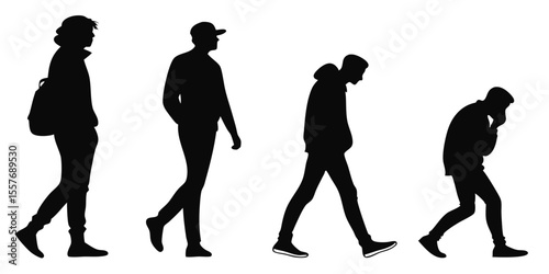 Silhouettes of People Walking: Fashion, Style, and Urban Lifestyle