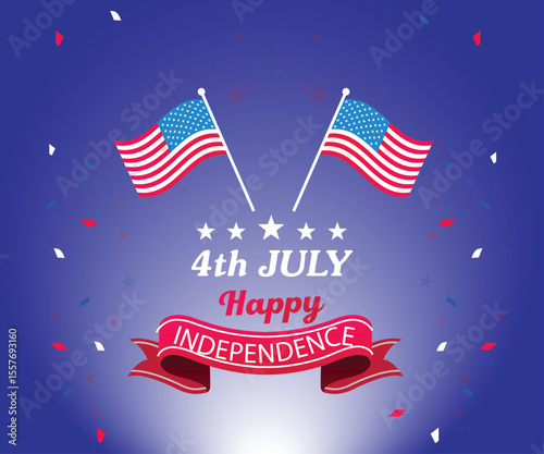 July 4 Independence Day in the USA Background