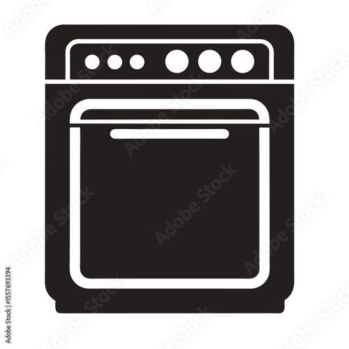 dishwasher-silhouette-icon-front-view-on-white-background