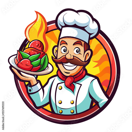 chef with a tray