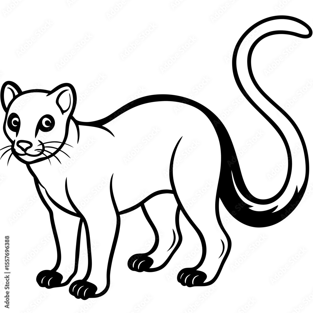 Obraz premium fossa---slender-predator---big-eyes---long-tail-