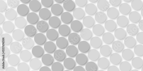 Grey tiles wall. round marble textures, ball tiles. Air Bubble wrap texture background. Top view pavement circle block white texture with seamless patterns floor background. Textured Background.