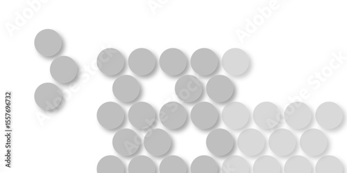 Grey tiles wall. round marble textures, ball tiles. Air Bubble wrap texture background. Top view pavement circle block white texture with seamless patterns floor background. Textured Background.