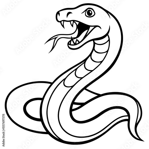 snake---coiled-shape---tongue-and-head---eyes