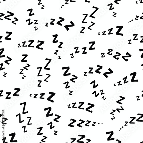 Zzz cartoon sleep pattern design.
