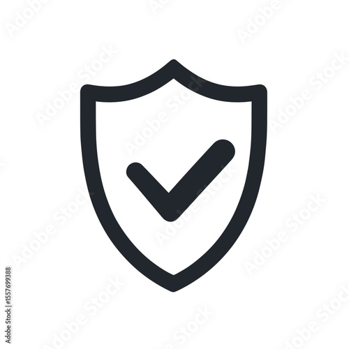Shield with checkmark symbolizing security and protection  