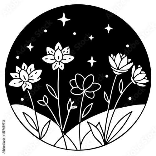  flowers-under-starry-night--calm-mood.
