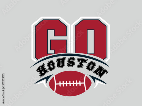Cheerleader Football .Houston Cheer Vector, Houston Football Mascot.Cheerleader Football 