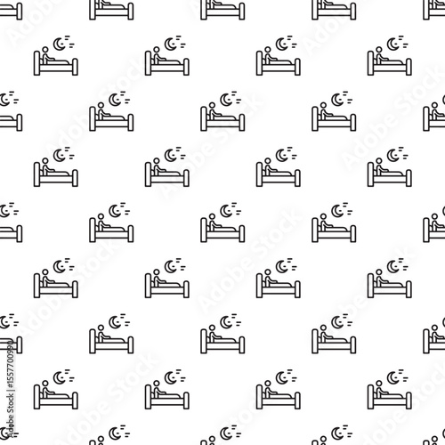 Sleeping icon repeat pattern design. 