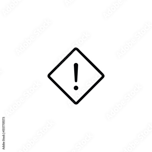 High Priority Alert Monoline Icon