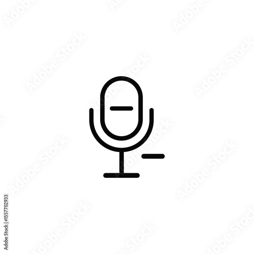 Microphone Minus Monoline Icon Remove Audio
