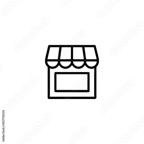 Minimalist Shop Window Monoline Icon