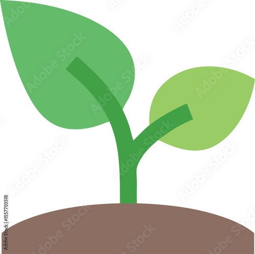 A vibrant seedling sprouts from fertile soil, showcasing new life and the potential for growth in a simple, earthy illustration.