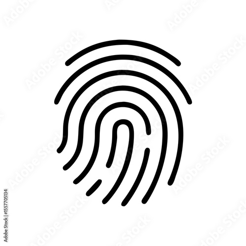 Unique Fingerprint Identity Vector Graphic  High-Resolution Illustration