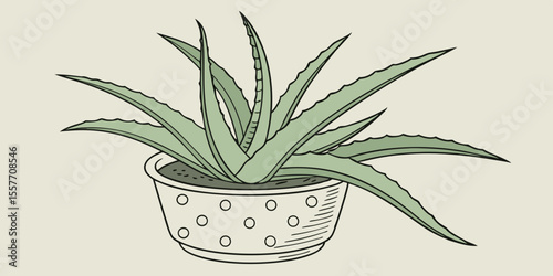 aloe vera plant in pot