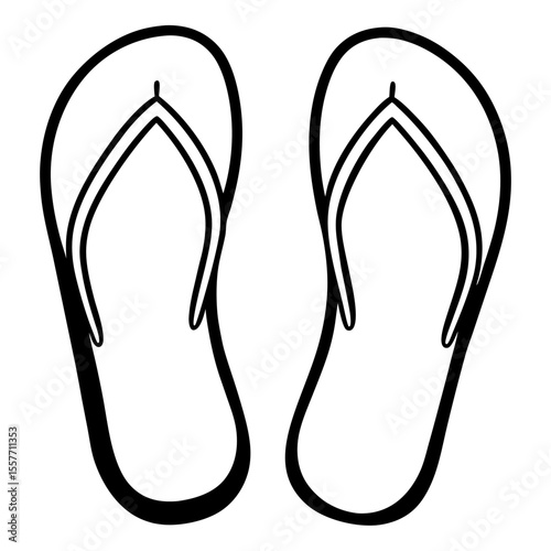 flip flops isolated on white