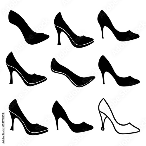 set of female shoes