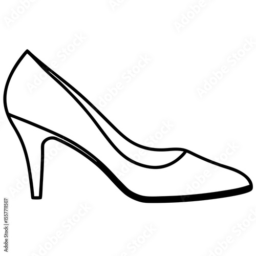 black high heels shoes