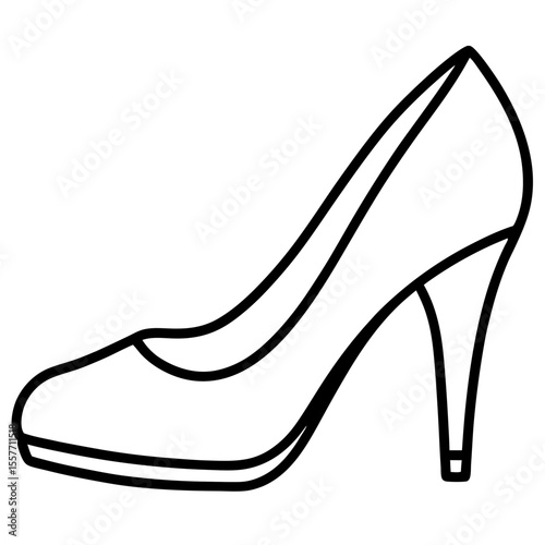 black high heel shoes