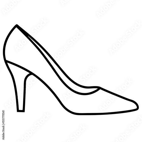 black high heel shoe