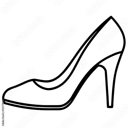 black high heel shoes