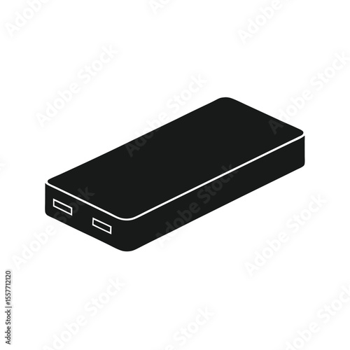 Smartphone Power Off Icon, Simple Black and White Minimalist Shutdown Symbol for UI Design, Tech Branding, and App Use