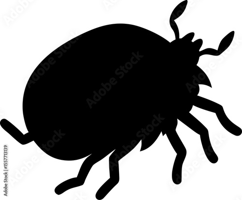 Vector isolated black silhouette illustration of a scorpion and spider arachnid with a tattoo design