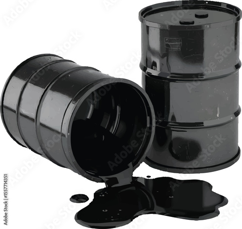 oil barrel isolated on white