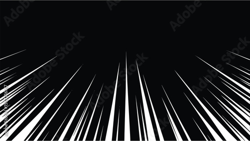 Dynamic Black and White Speed Lines Burst