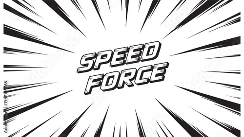 Bold “Speed Force” Burst with Impact Lines