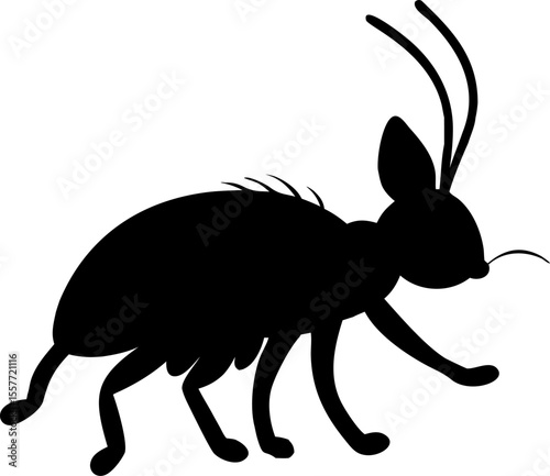 Black insect and arachnid vector illustrations featuring cartoon bugs, spiders, and a tribal beetle silhouette perfect for tattoo designBlack insect and arachnid vector illustrations featuring cartoon
