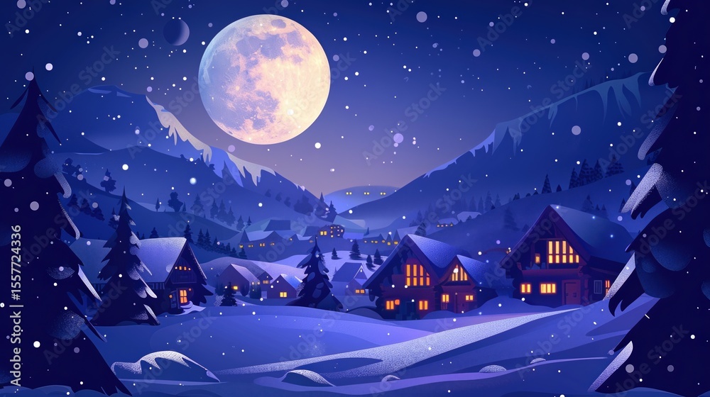 Fototapeta premium Frozen winter air concept with clean icy tones and peaceful atmosphere