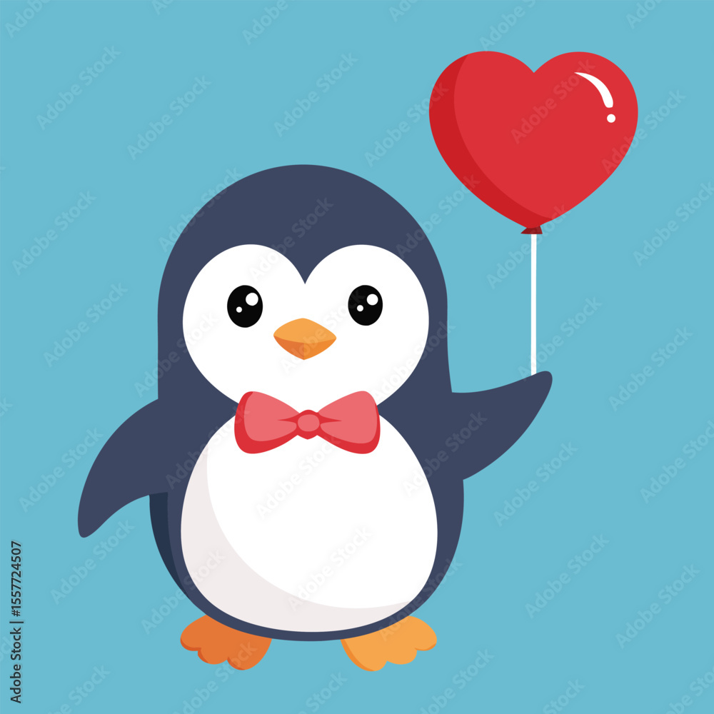 Obraz premium penguin with heart