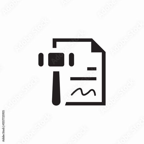 auction documents icon sign vector