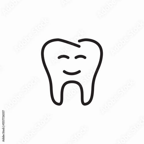 healthy tooth icon sign vector