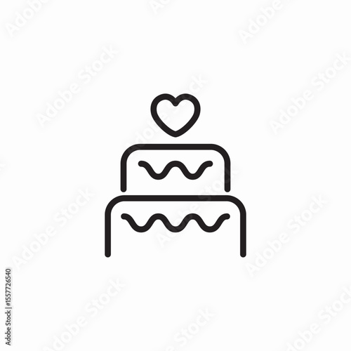 large cake icon sign vector