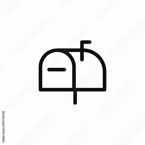 mail letter box icon sign vector