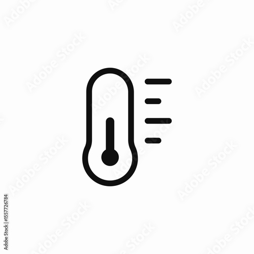 measure temperature icon sign vector