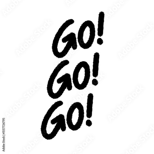 go go go png cartoon handwrite cute and clipart doodle decoration kwaii  element